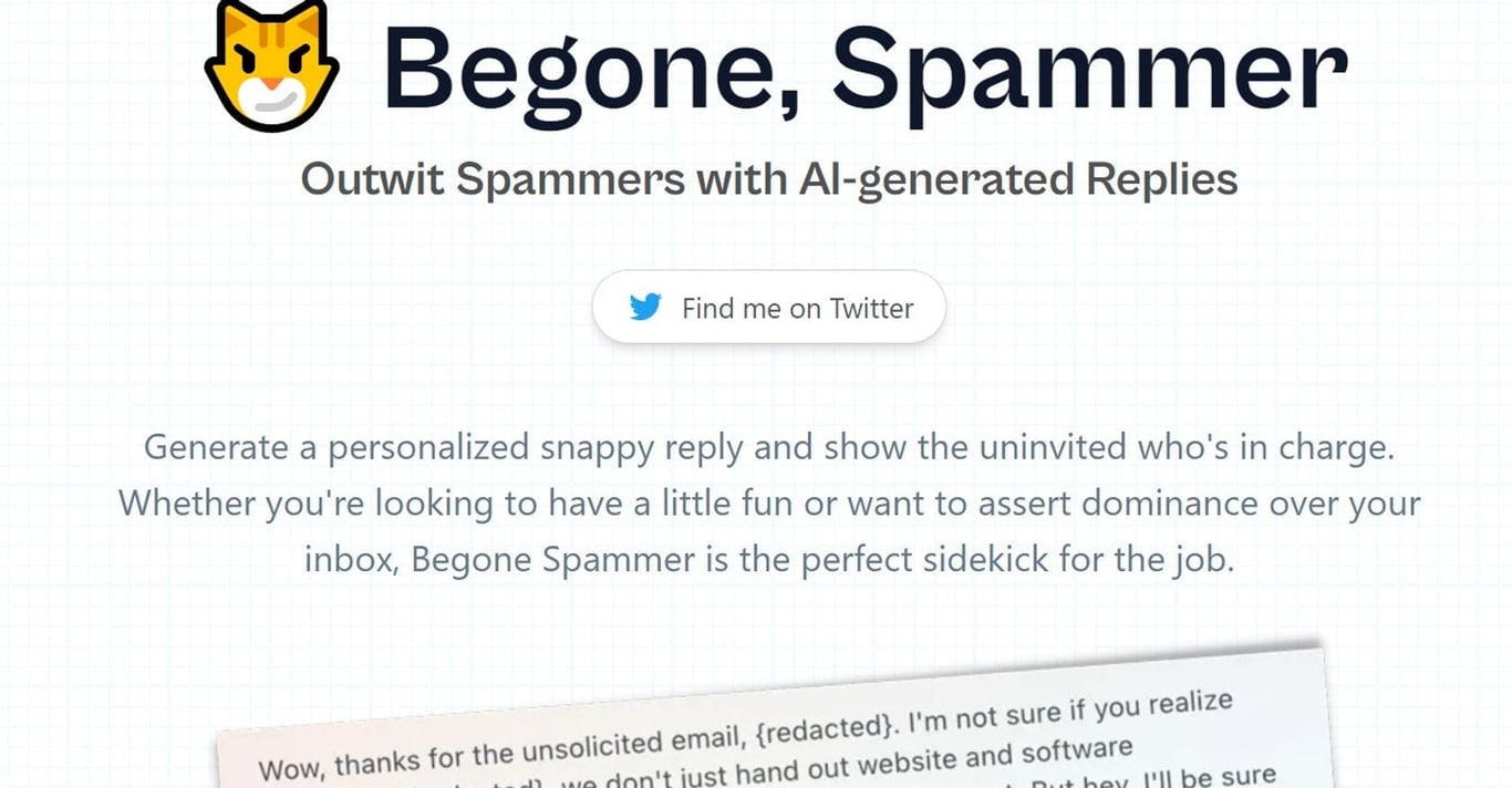 Begone, Spammer featured thumbnail image